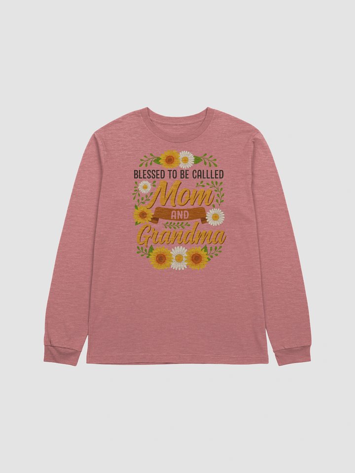 Blessed to Be Called Mom and Grandma Long Sleeve Tee – Floral Sunflower Design for Proud Women product image (5)