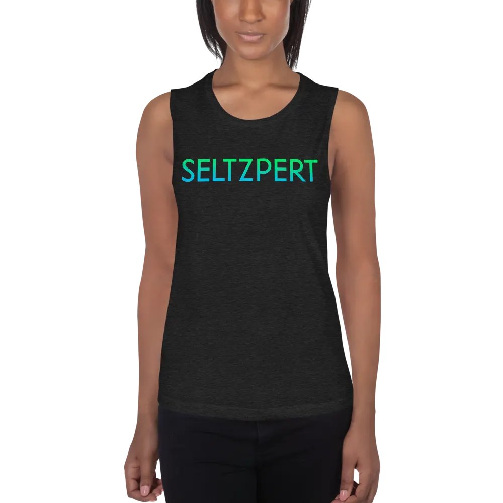 Seltzpert Women's Flowy Tank Top | Blue Lagoon product image (5)