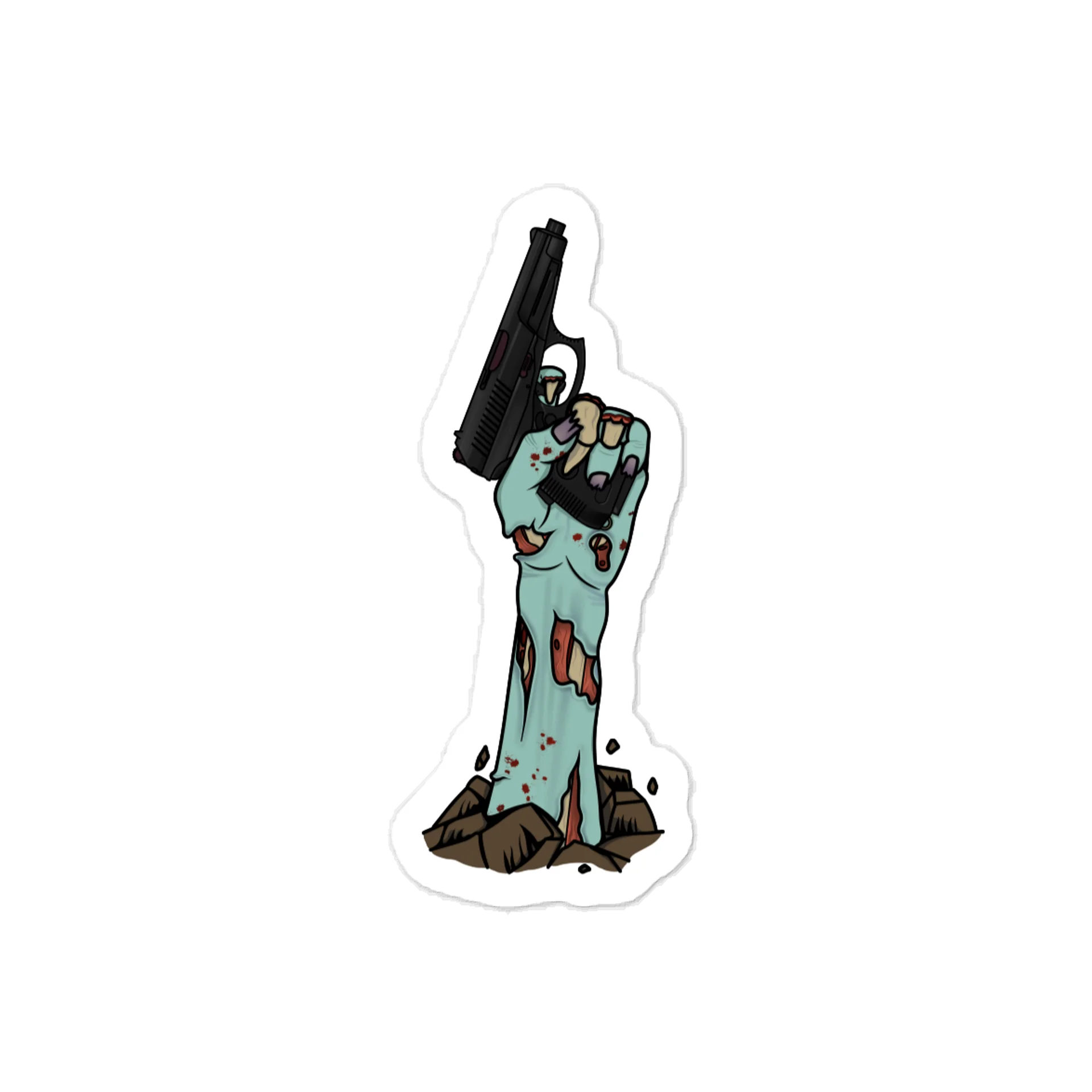 Pistol Zombie Sticker product image (1)