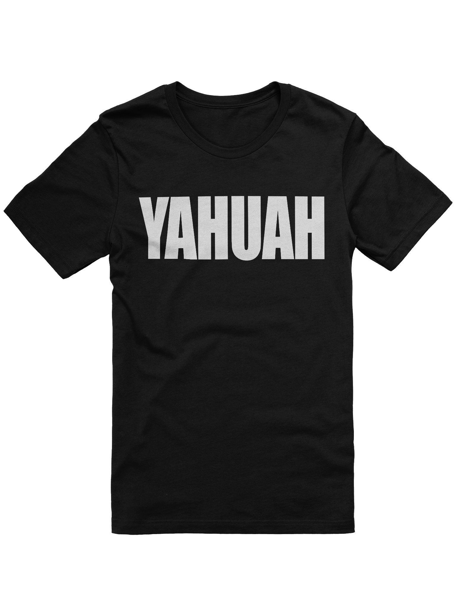 YAHUAH Bold Letter T-Shirt | Sacred Name Hebrew Faith Apparel | Unisex Premium Cotton Tee product image (1)