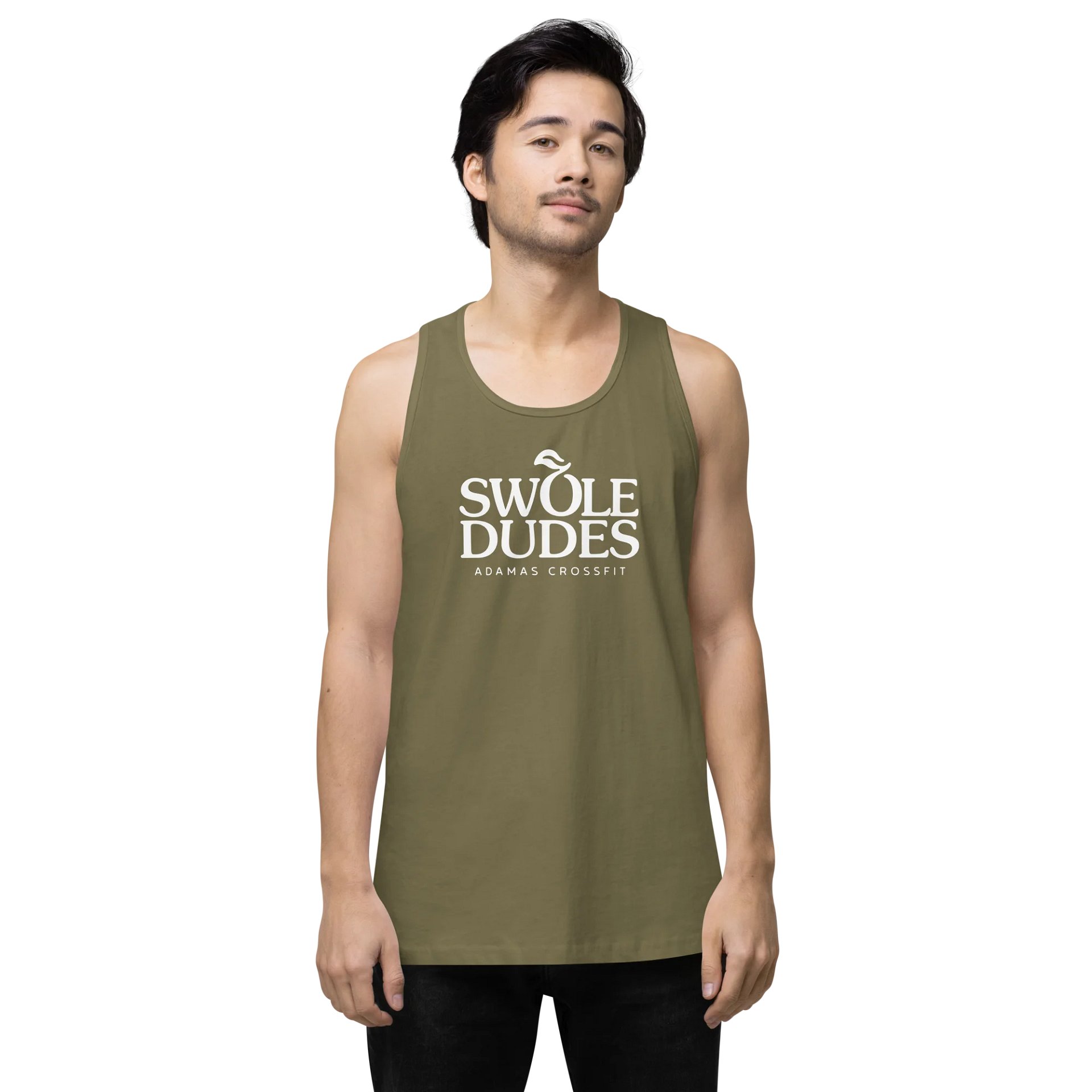 Swole Dudes Military Green Tank product image (1)