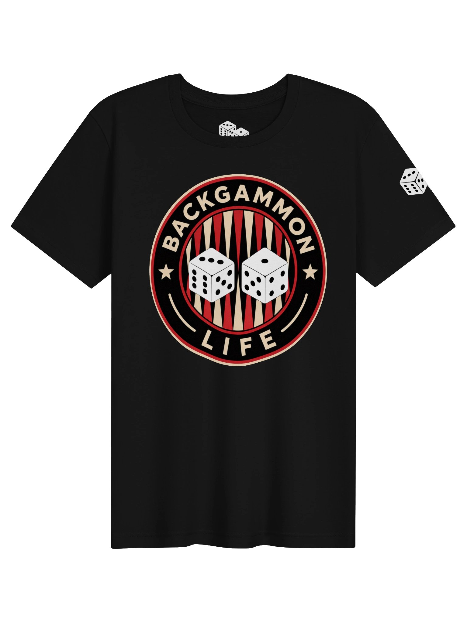 Backgammon Life Large Emblem Tee product image (1)