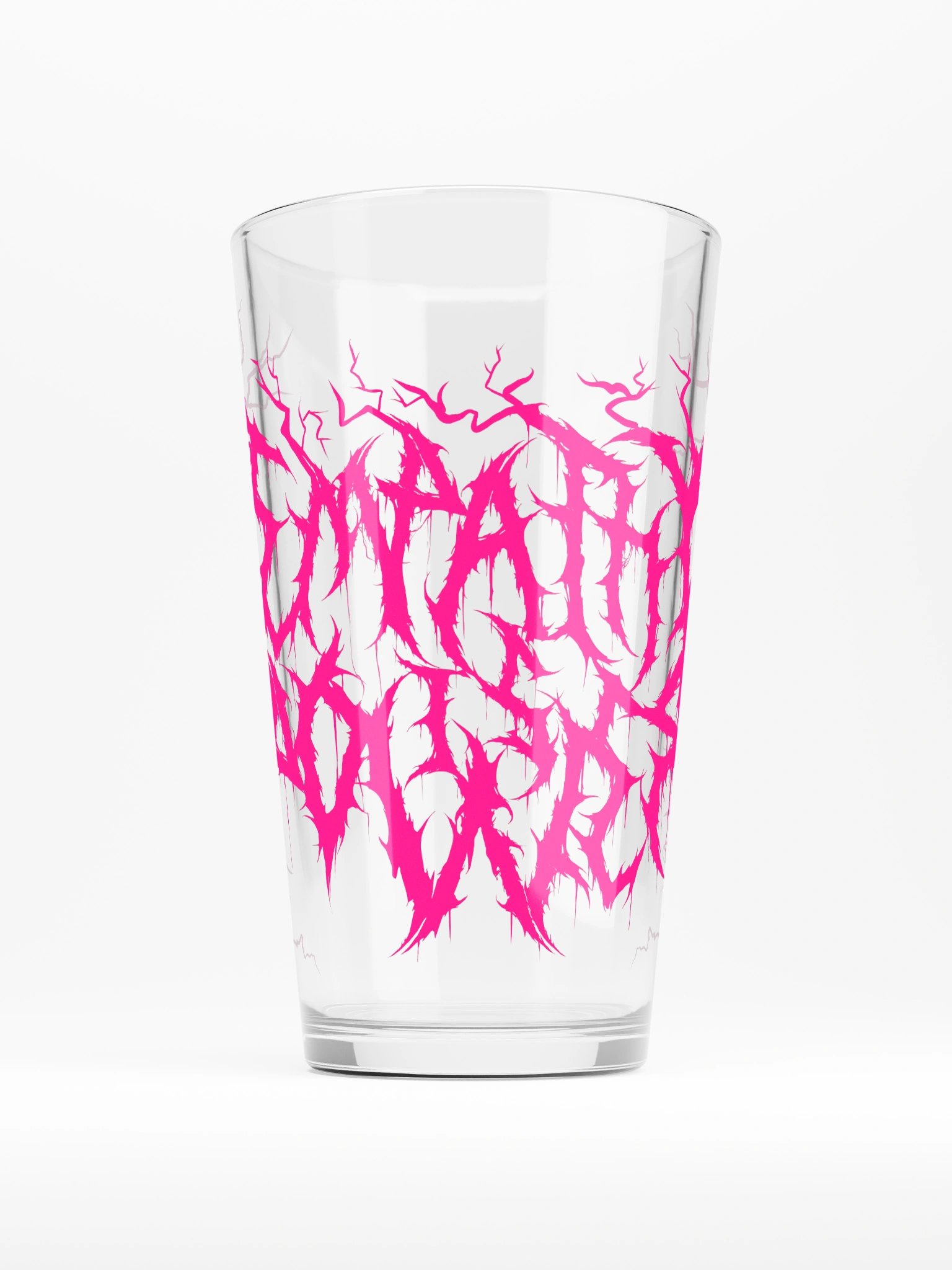 *NEW!* DEATH METAL Empathy is Power Pint Glass (Hot Pink) product image (1)