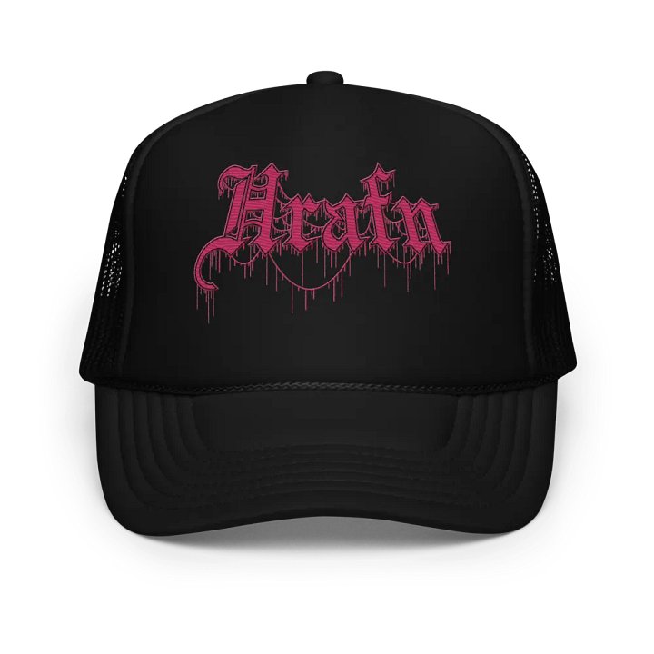 Hot Pink Hrafn Gothic Foam Trucker Hat product image (1)