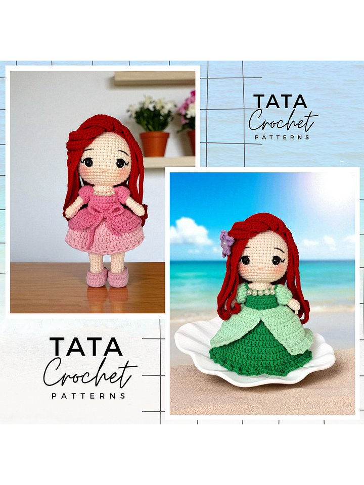 PDF -♡- Doll Dress Up & Transformation -♡- Princess Amigurumi Crochet Pattern product image (1)