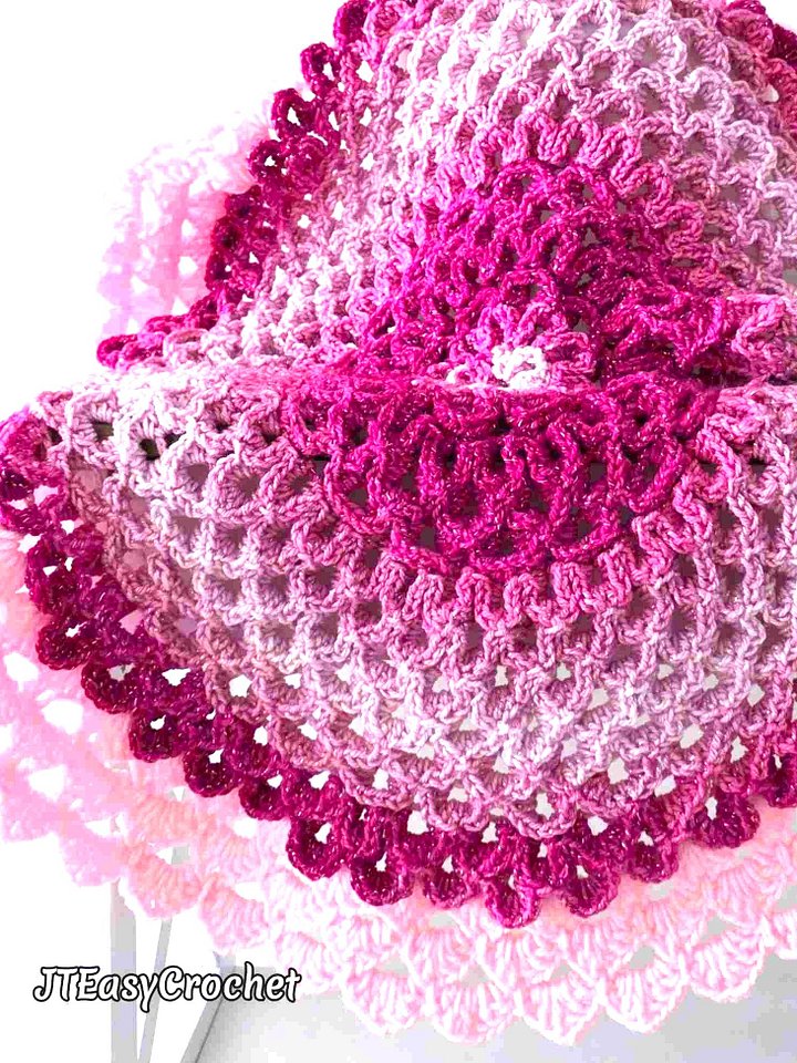 Endless Dahlia Or Watermelon Crochet Pattern & Video | Boho Flower Blanket product image (1)