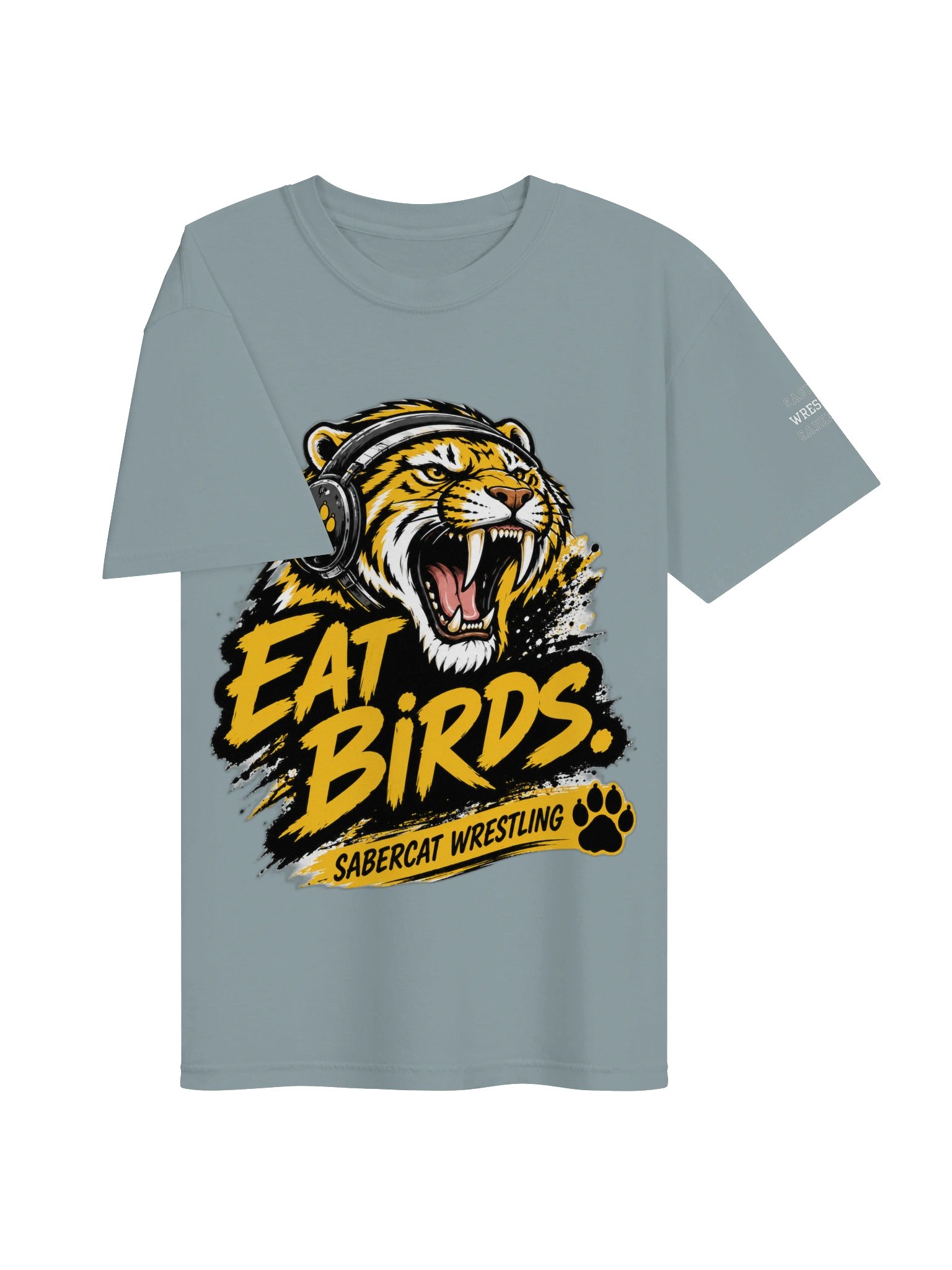 Eat Birds Sabercat Wrestling Tiger Head Tee product image (24)