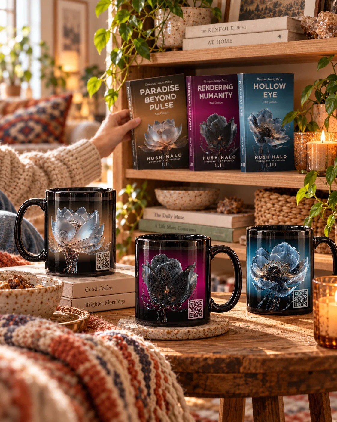 Paradise Beyond Pulse, Black Glossy Mug + Daily Poetry Experience [AUDIO] product image (7)