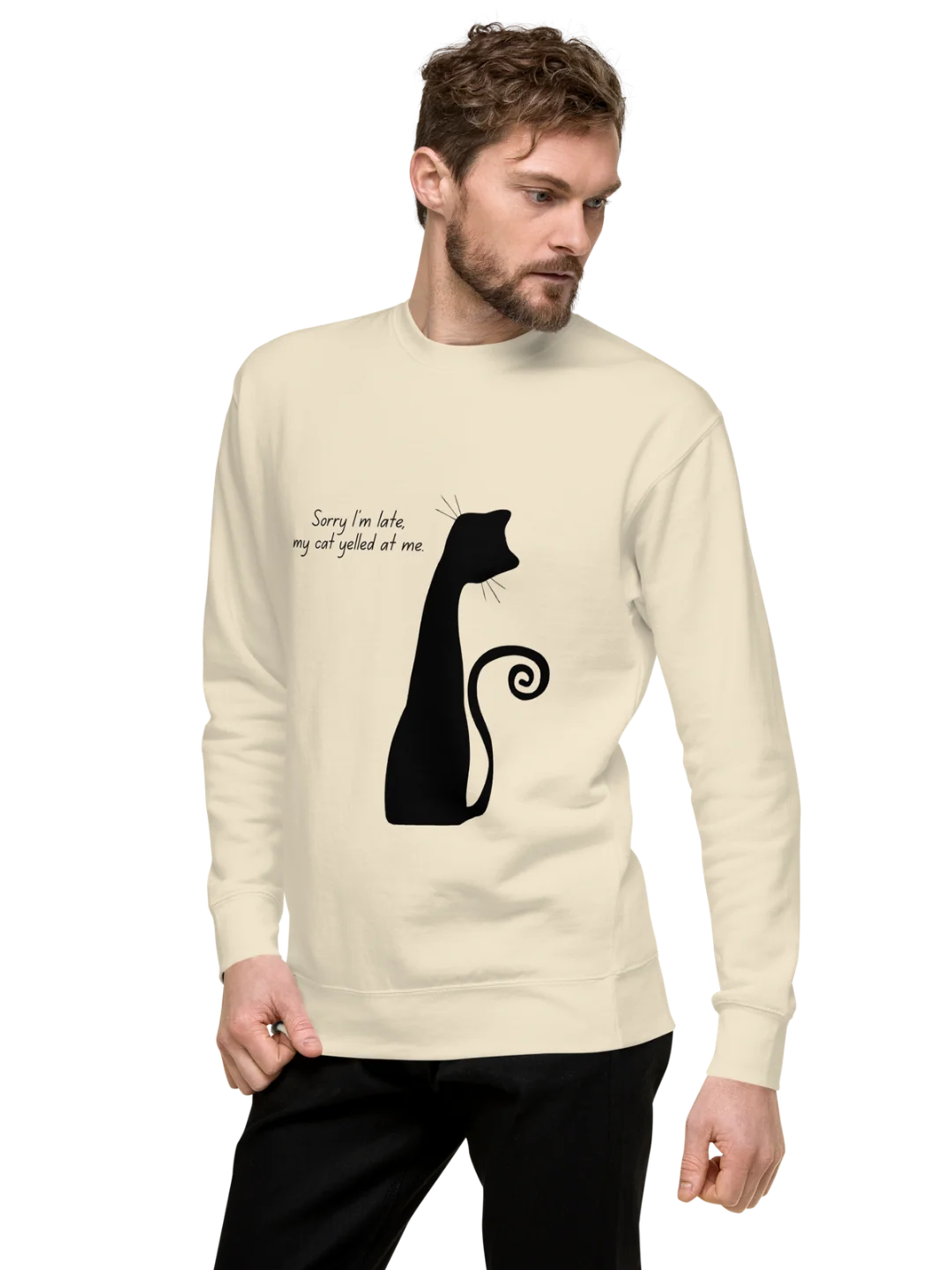 CAT YELLED AT ME — Midnight Cat Sweatshirt product image (3)