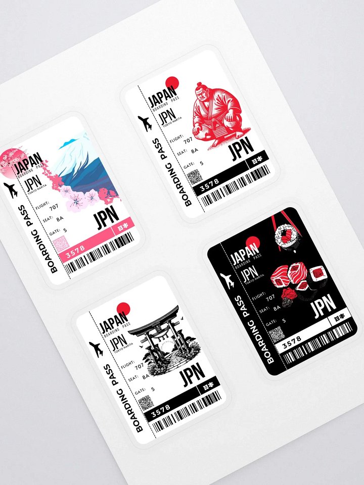 Japanese Boarding Pass Sticker Pack product image (2)