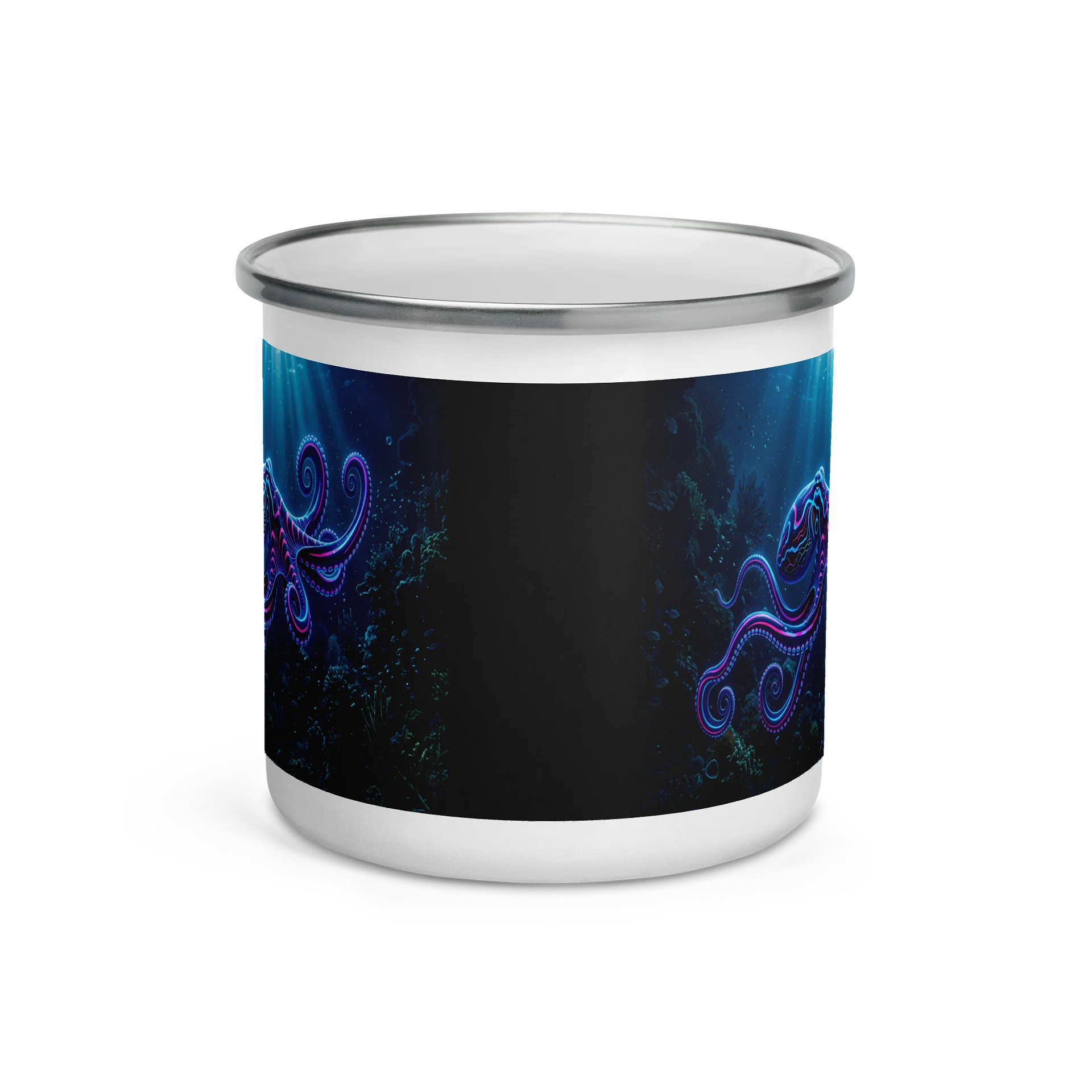 Neon Octopus Adventure Enamel Mug product image (2)