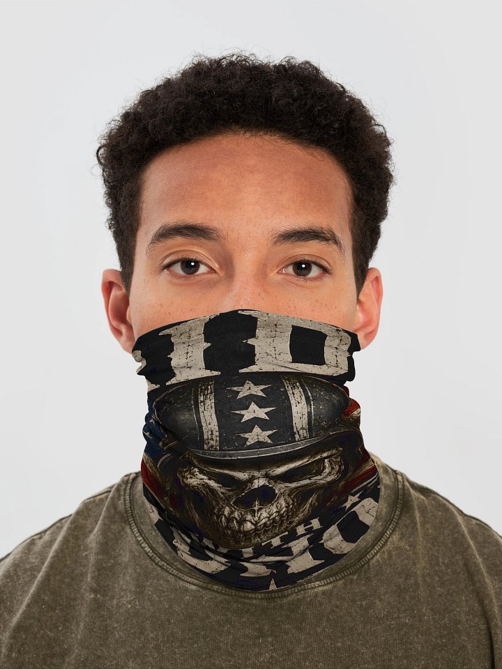 Ride with Honor Skull Flag Neck Gaiter product image (1)