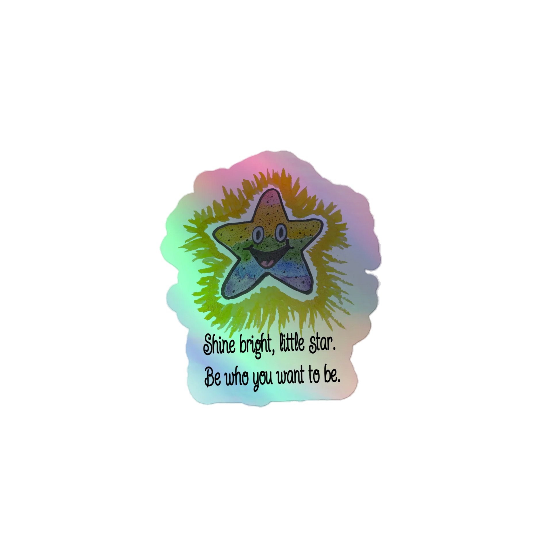 Shine Bright, Little Star holographic sticker product image (1)