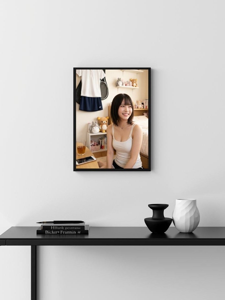 Kawaii Anime Room Girl 8x10 Metal Wall Art – Japanese Room Metal Poster Print product image (3)