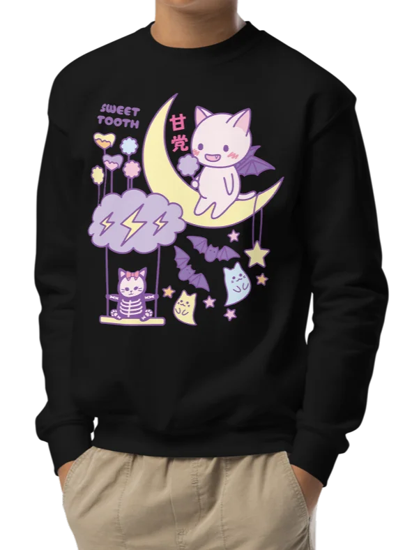 Kawaii Bat Cat - Unisex Youth Sweatshirt product image (2)