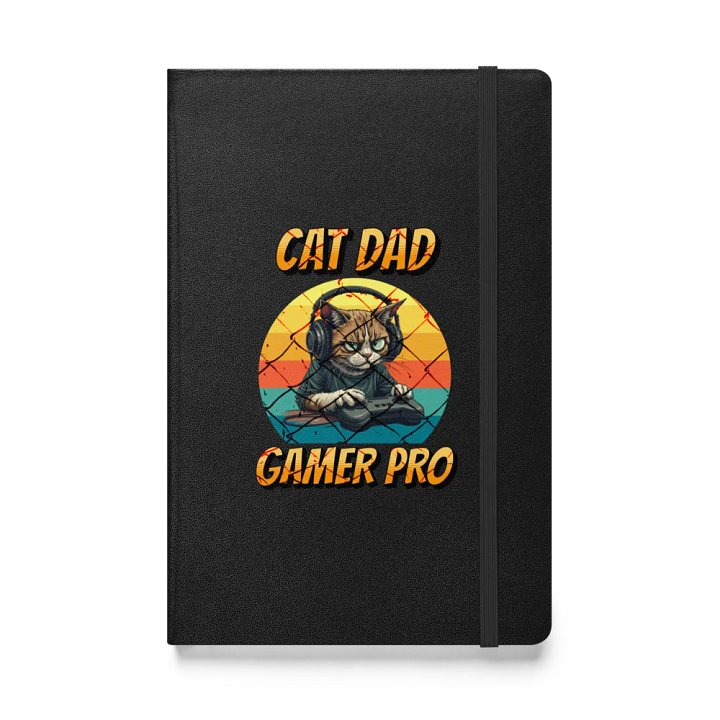 Cat Dad Gamer Pro Hardcover Notebook product image (1)