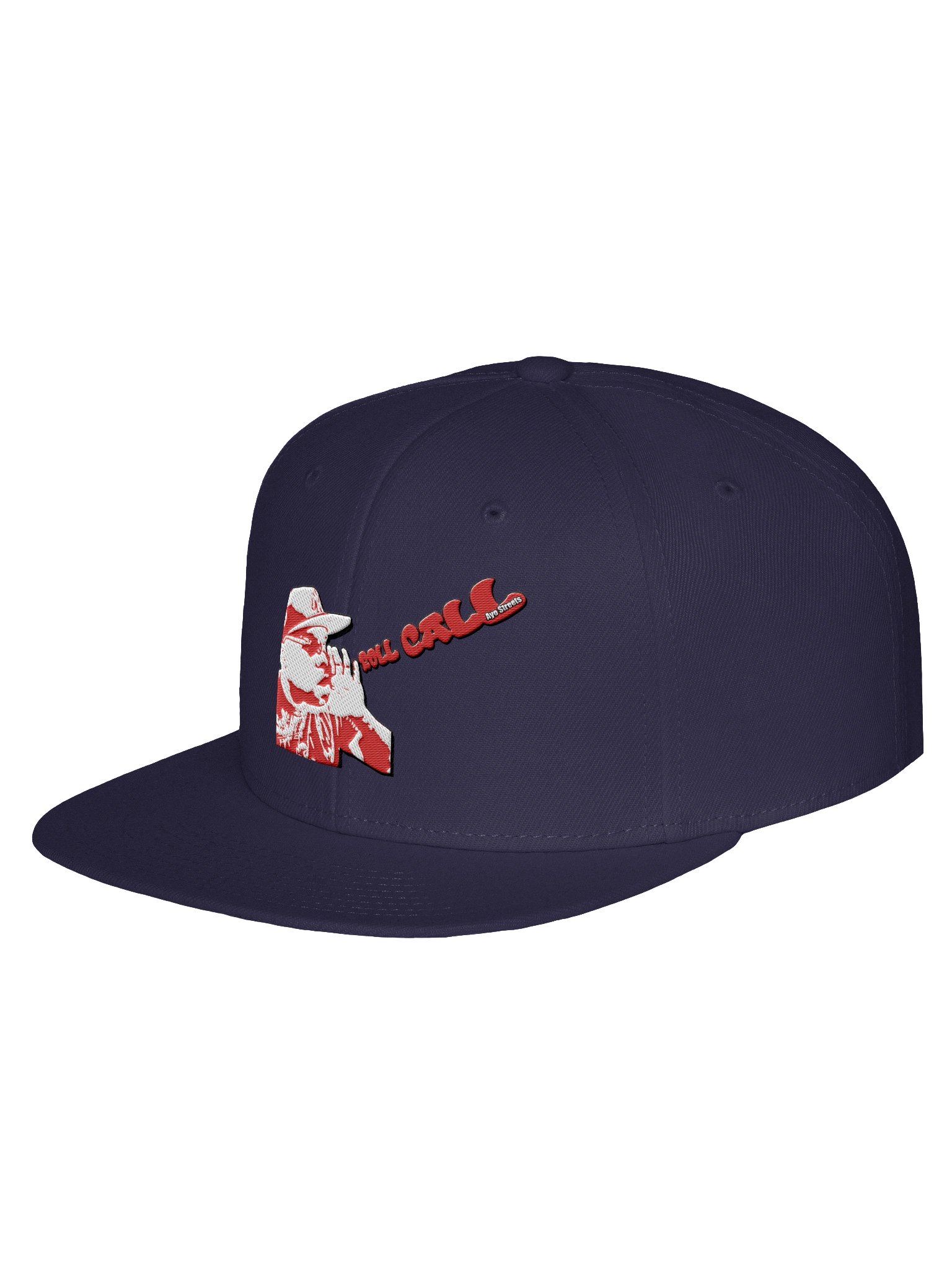 Navy Blue Roll Call Snap Back (red & white logo) product image (2)
