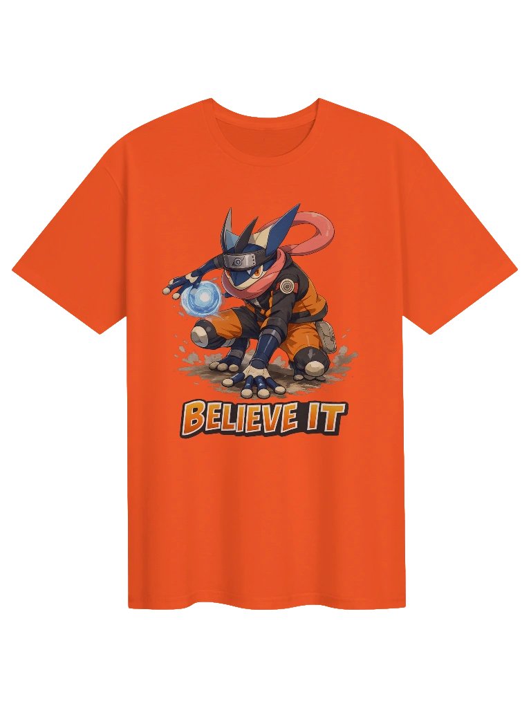 Greninja Naruto Mashup Shirt | Shinobi Frog Anime Gamer Tee | Ninja Water Warrior Fan Art T-Shirt product image (3)