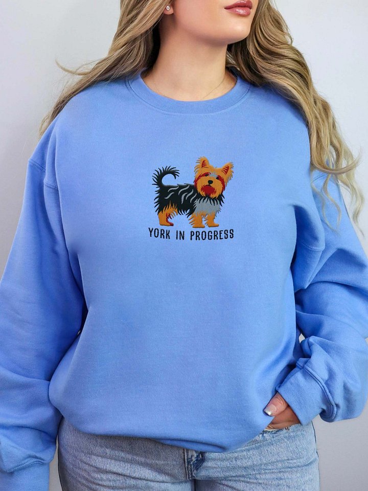 York in Progress Sweatshirt (Embroidered) of a Yorkshire Terrier(2) product image (2)