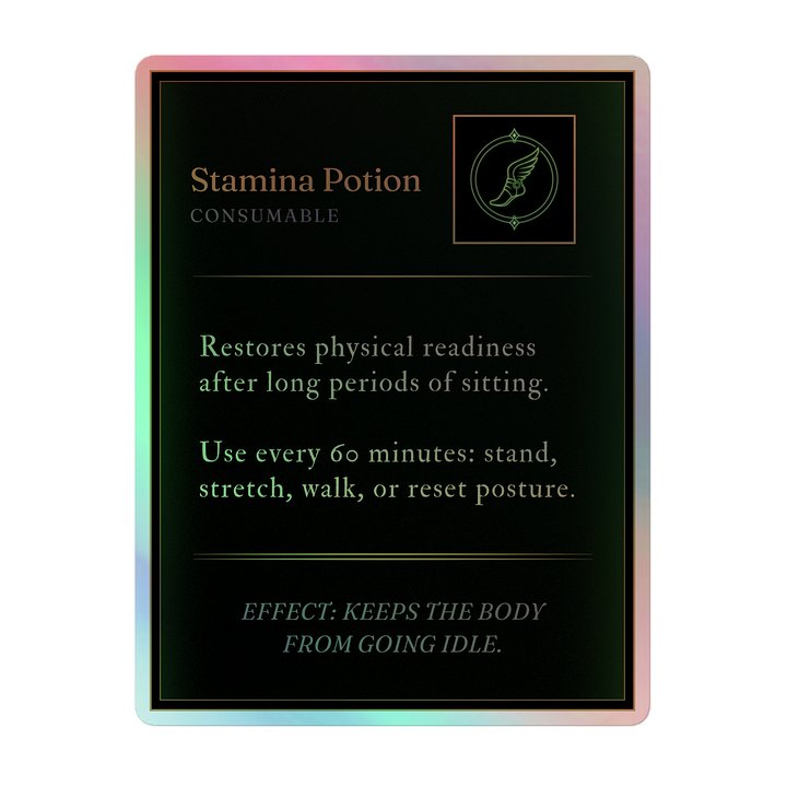 Stamina Potion Tooltip Holographic Sticker product image (1)