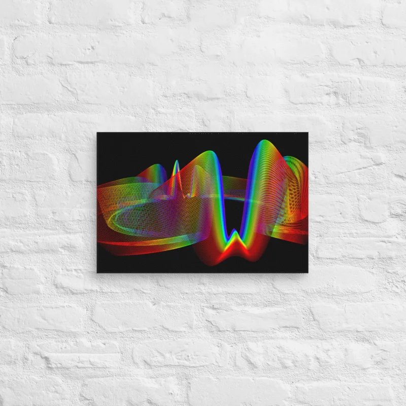 Sparse Spectral Spaceport Epsilon - Diffraction Curves Physics Art Canvas Print product image (3)