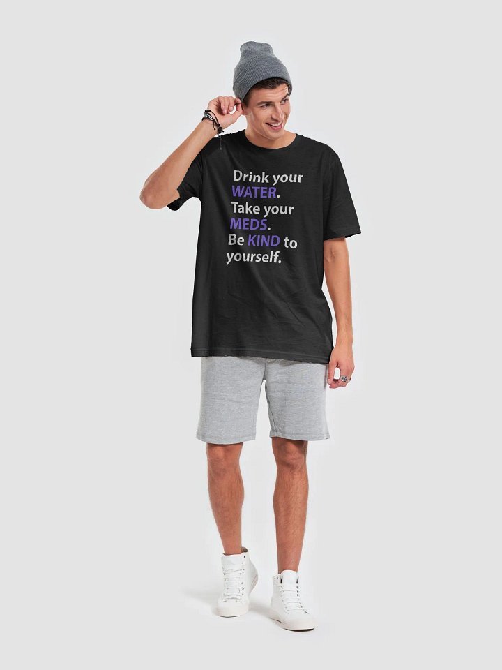 Water, Meds & Kindness T-shirt (Purple) product image (1)