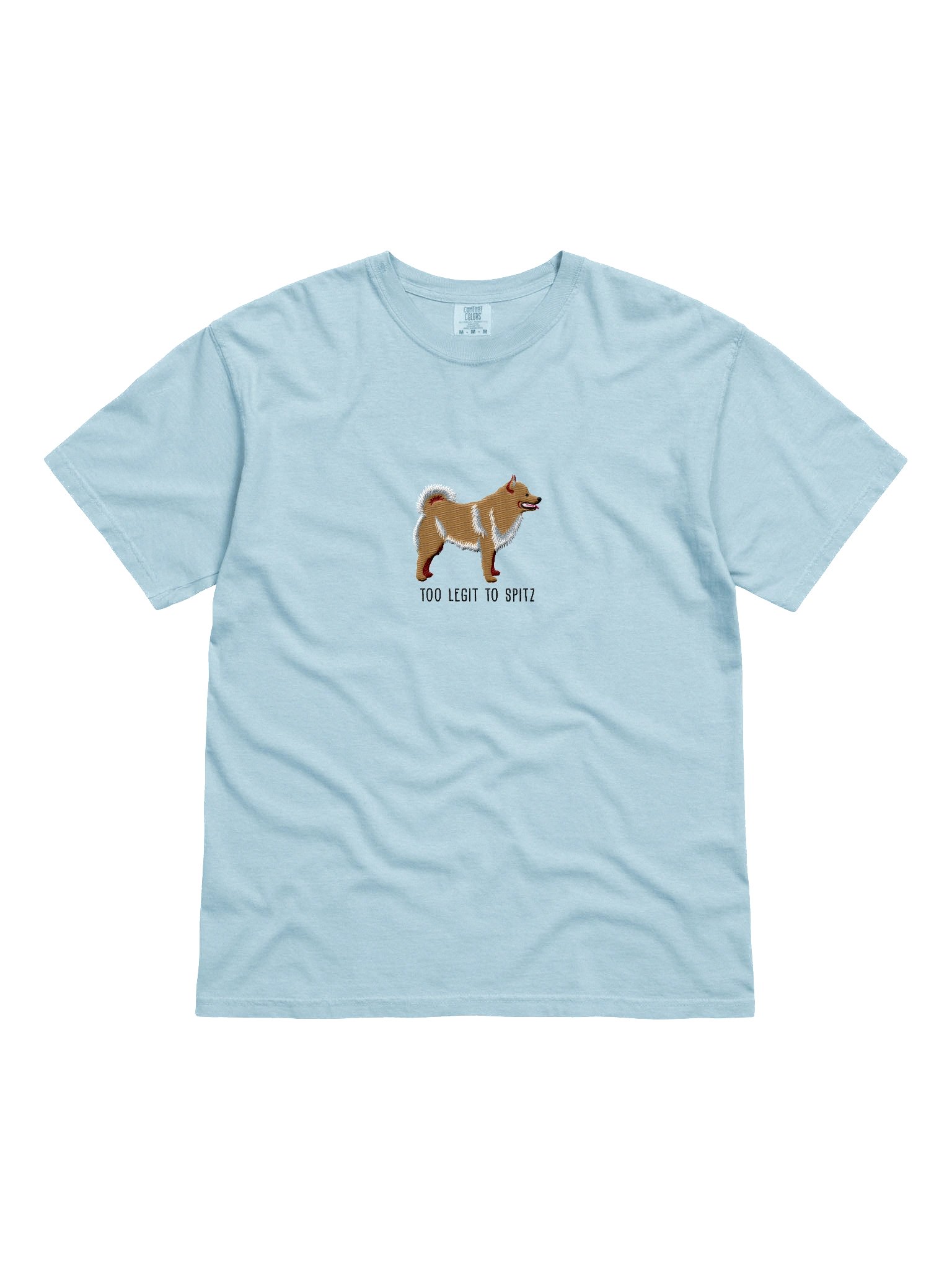 Too Legit to Spitz T-Shirt(Embroidered) of a Schipperke(Tan) product image (4)