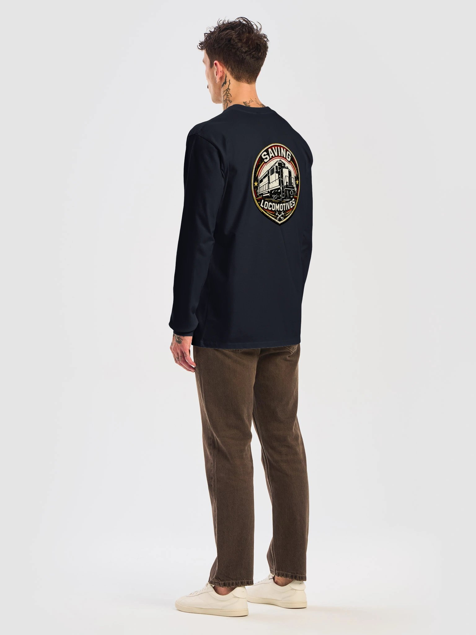 Saving Locomotives Badge Long Sleeve Tee product image (15)