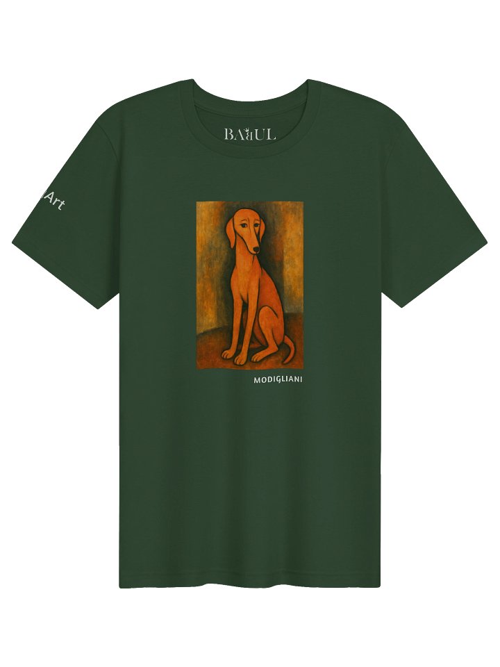 DOGART Unisex Jersey DOG T-Shirt - MODIGLIANI - Iconic Painting Reimagined with Dogs product image (81)