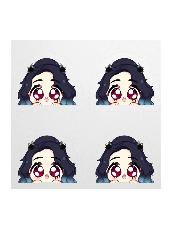 Lily Cyren "Peeking" Kiss-Cut Sticker (x4) product image (1)