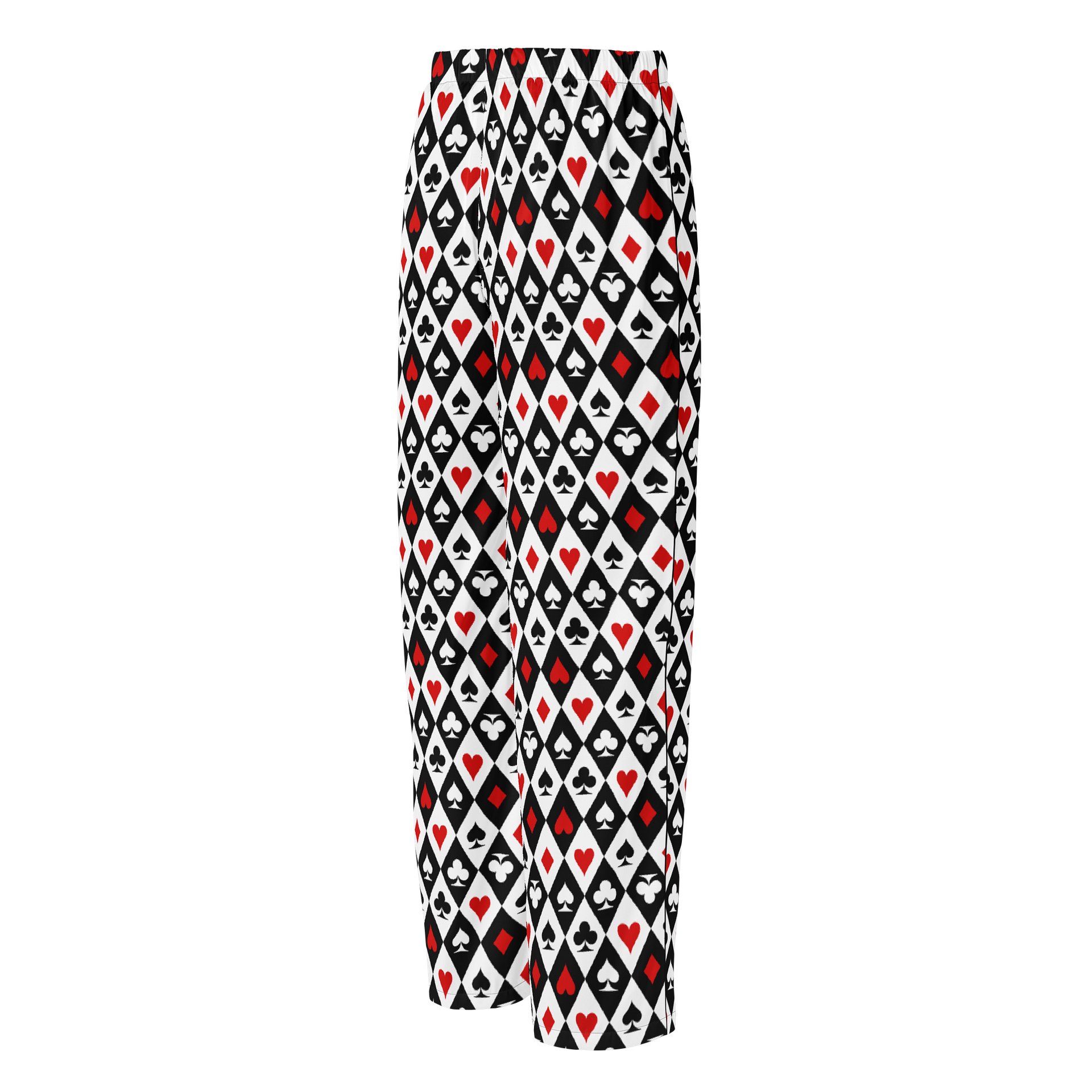 Retro Playing Card Suits Argyle All-Over Print Pajama Pants product image (5)