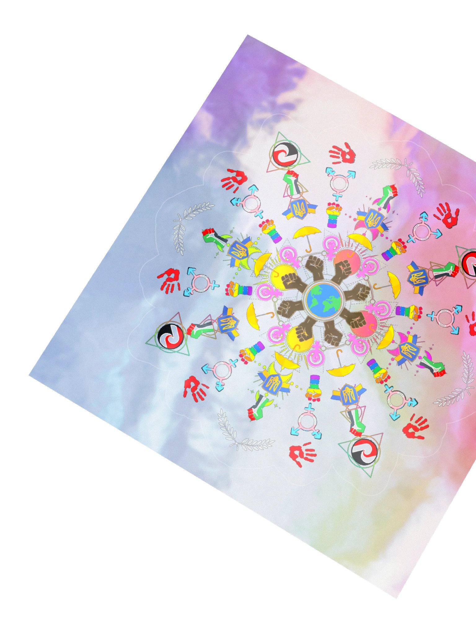 Fist Mandala Holographic Sticker Sheet product image (4)