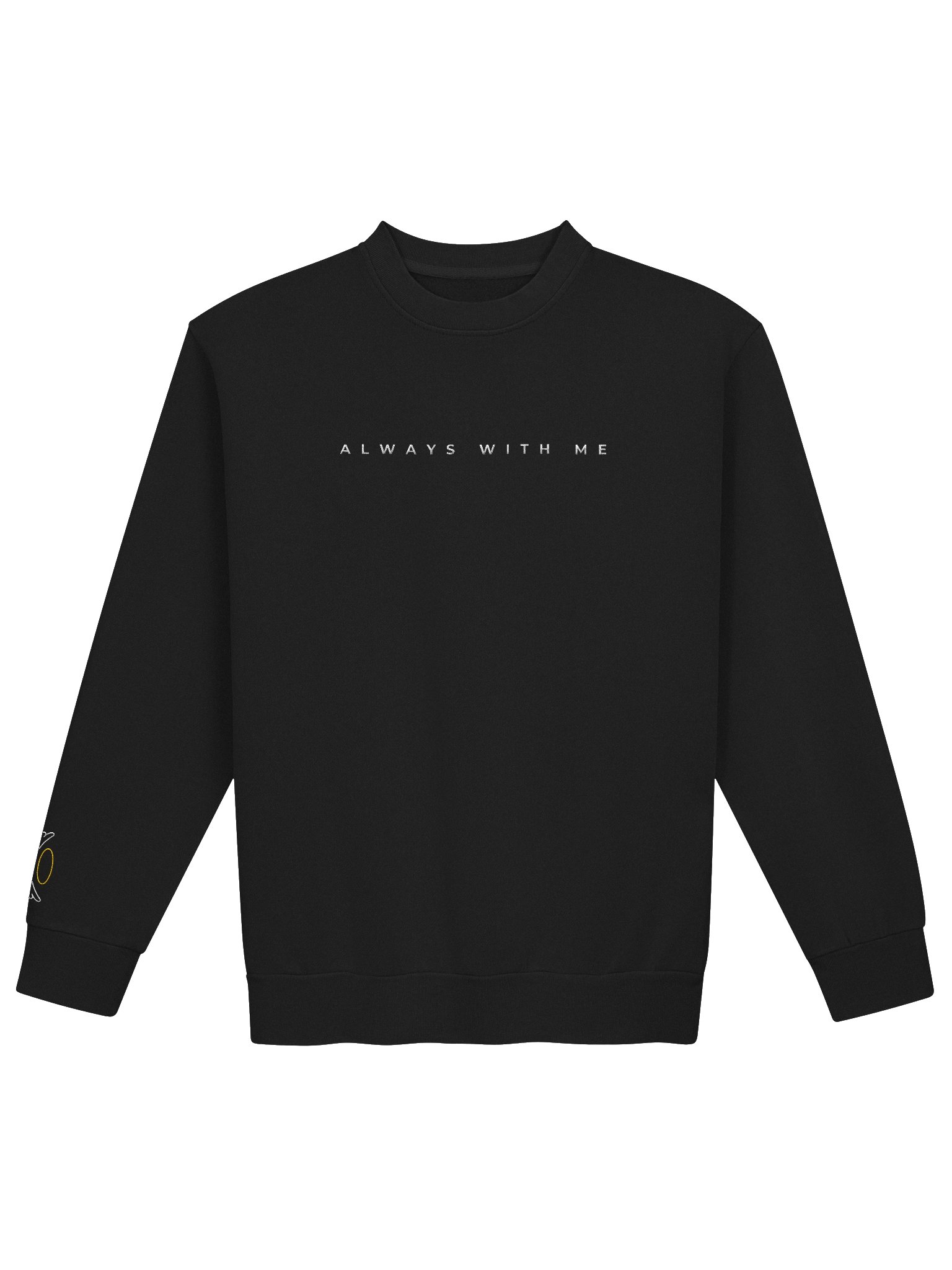 Embroidered 'Always With Me' Crewneck Sweatshirt w/ halo & wings product image (2)