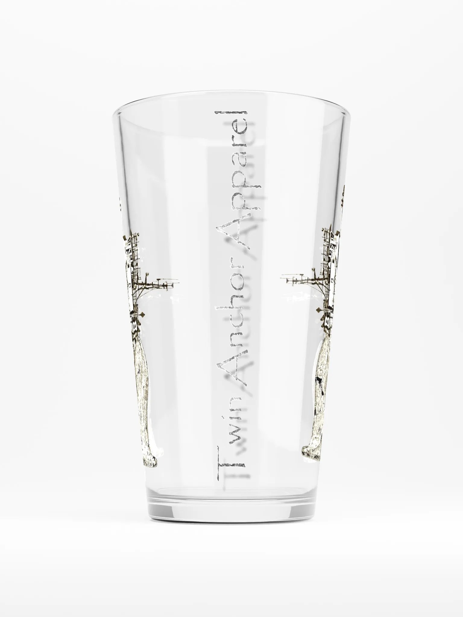 Mirrored Richard Brusco & Ancher 16oz Pint Glass product image (2)