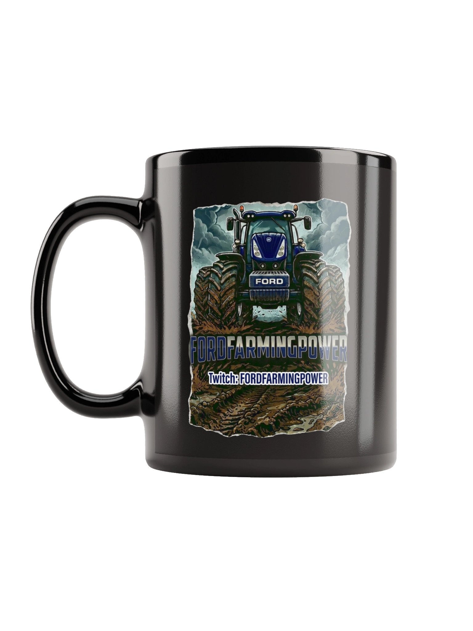 FordFarmingPower Black GLossy Mug v2 product image (1)