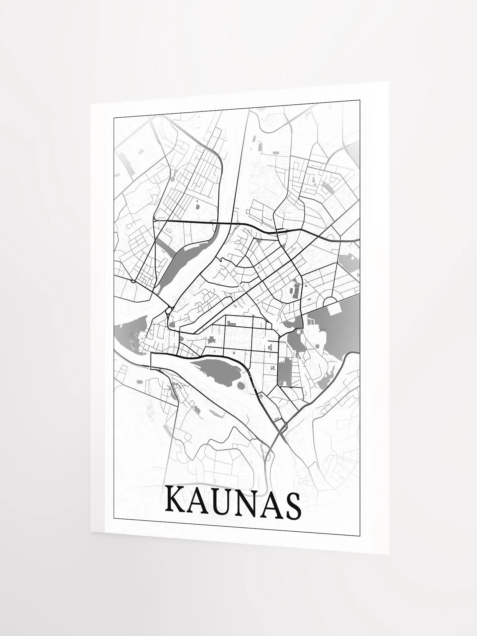 Kaunas, Lithuania, city map print product image (7)