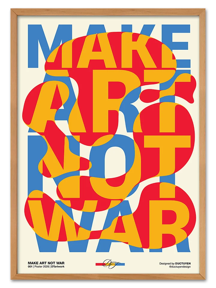 "MAKE ART NOT WAR" Typography Framed Poster product image (1)