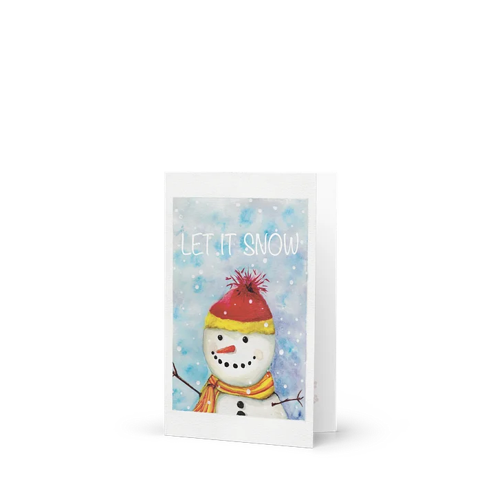 Let It Snow | Watercolor Snowman Holiday Card product image (1)