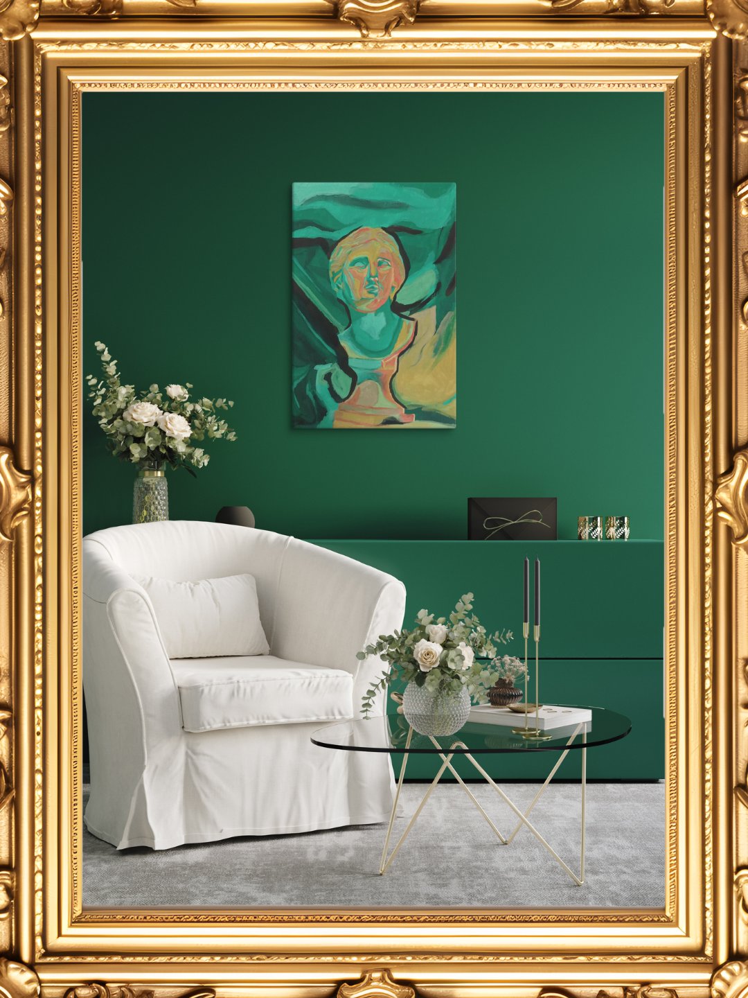 Neoclassical Turquoise Canvas Print product image (3)