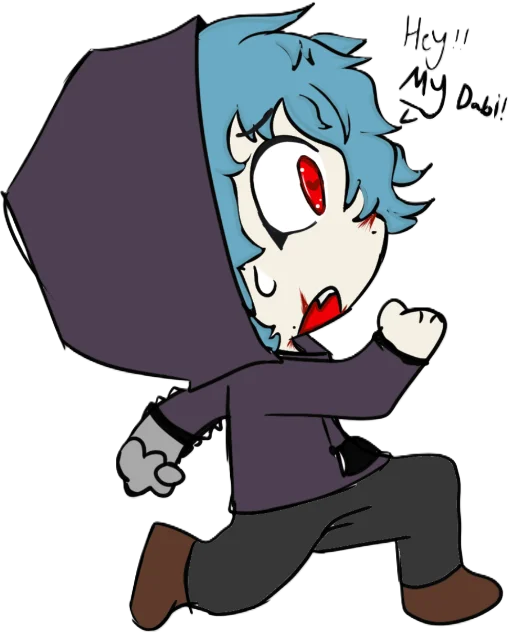 Single Sticker- Shiggy wants Dabi My Hero Academia product image (1)
