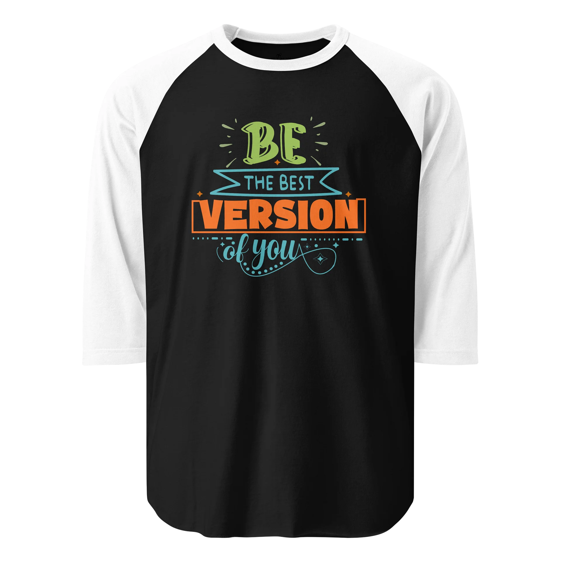 Be the Best Version of You Raglan Baseball Tee – Retro Inspirational Graphic Shirt product image (1)