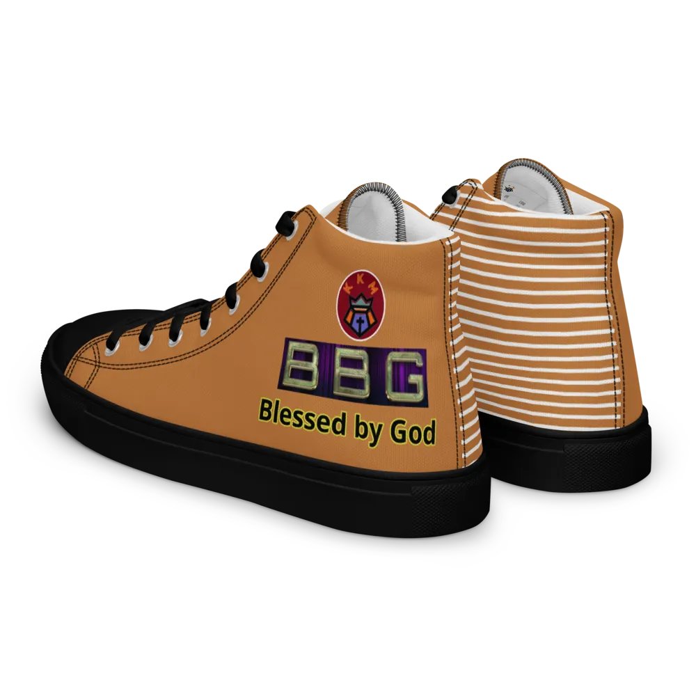 BBG Tan Pattern High Tops - Black Soles product image (3)