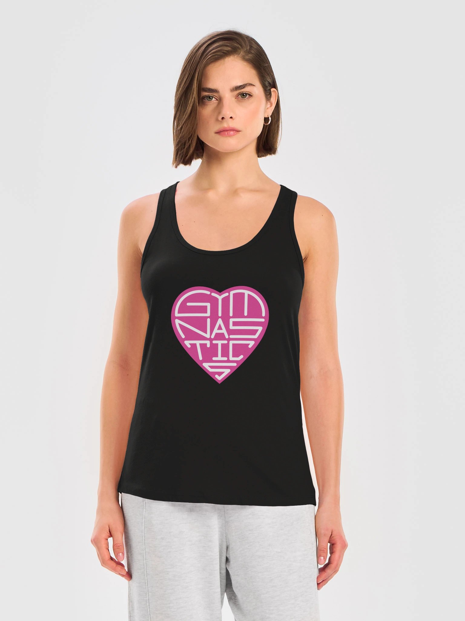 Heart-Shaped (Pink) Gymnastics Tank Top product image (3)