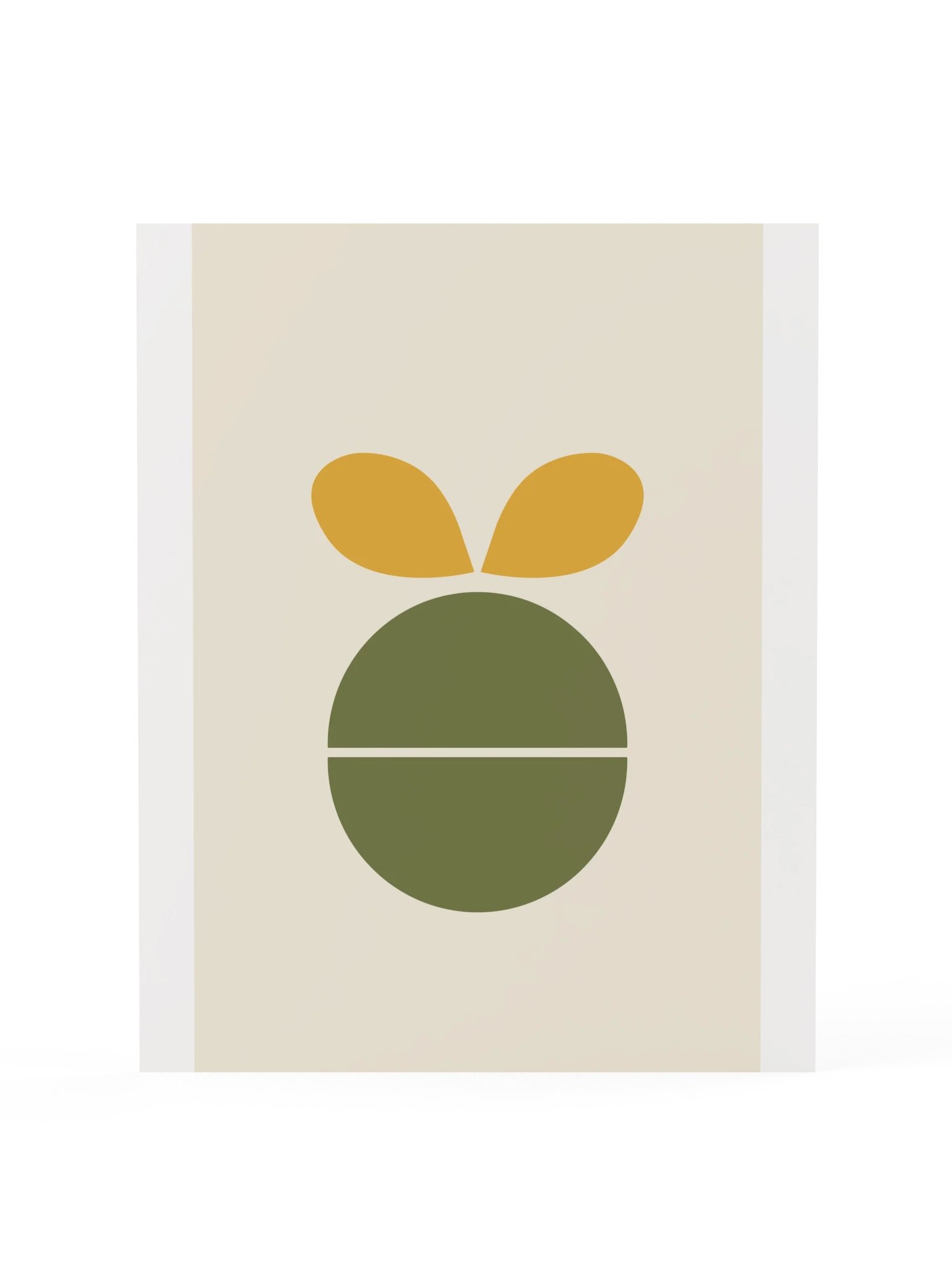Retro Sprout Print | Olive and Mustard Bathroom Wall Art product image (3)