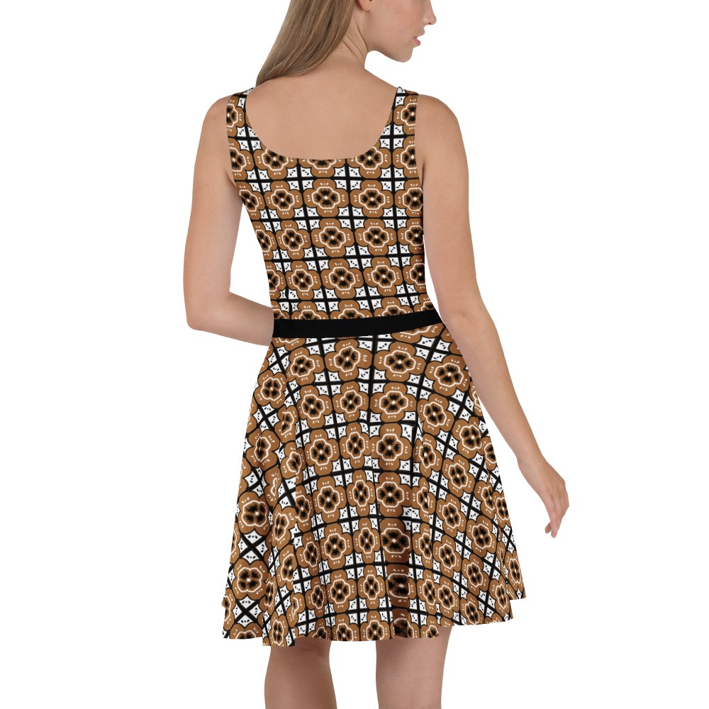Rich Brown Arabesque Tile Dress product image (3)