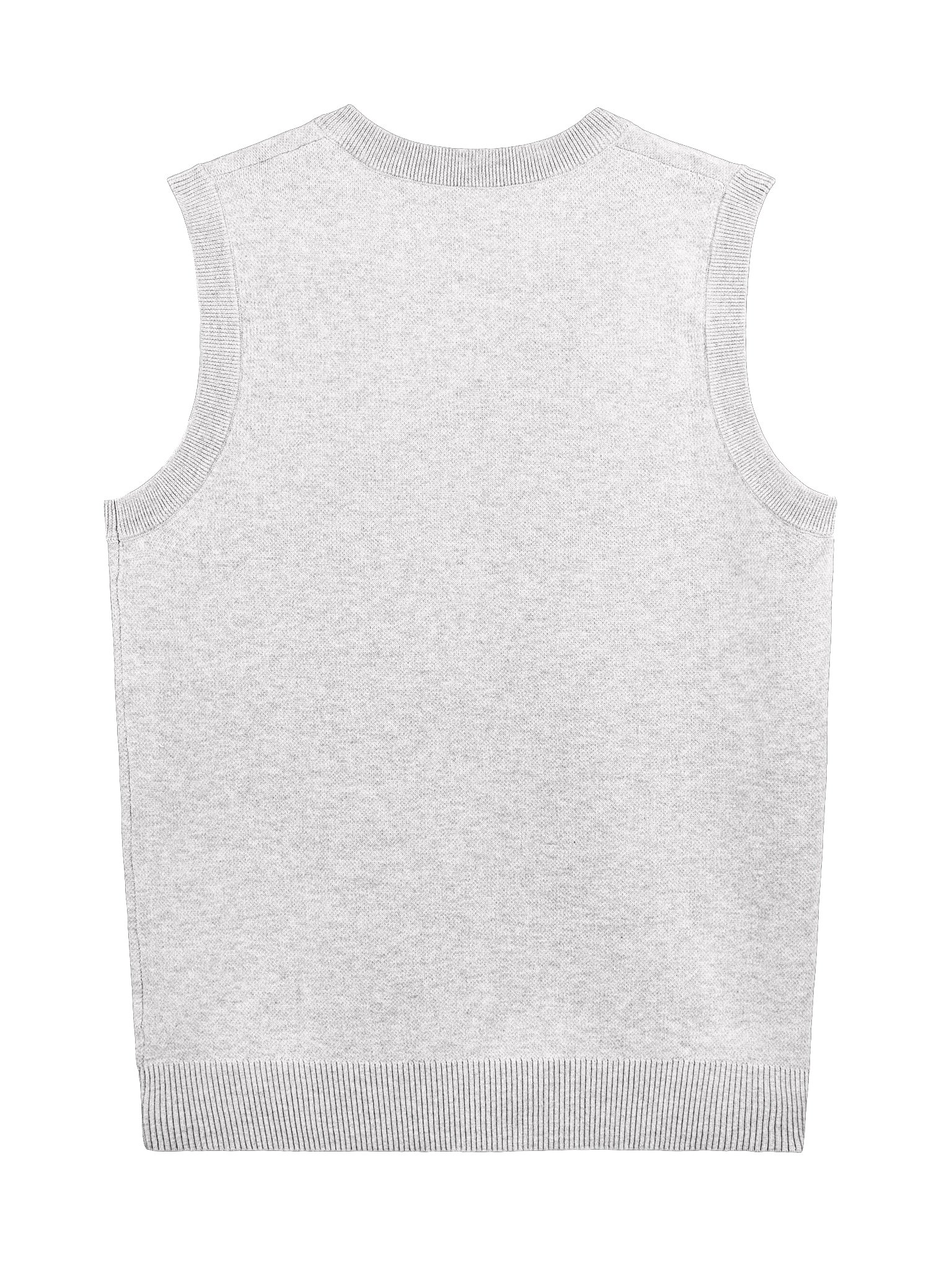 White Knitted V-Neck Vest product image (3)