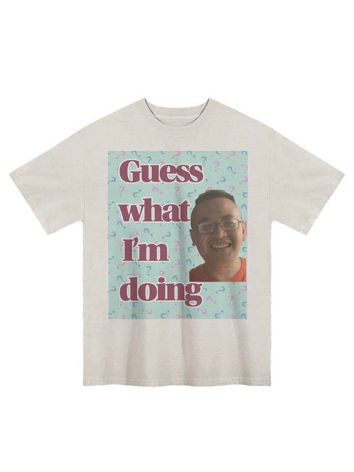 AS Colour Premium Oversized Faded T-Shirt：guess what i'm doing product image (4)