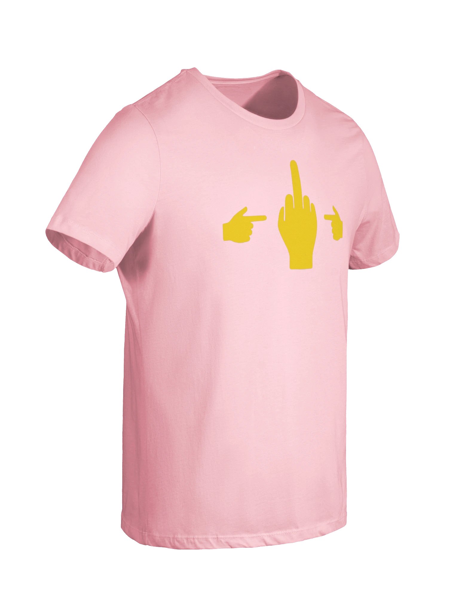 No Middle Finger Point ShopCo Yellow Women’s Pink Tee product image (8)