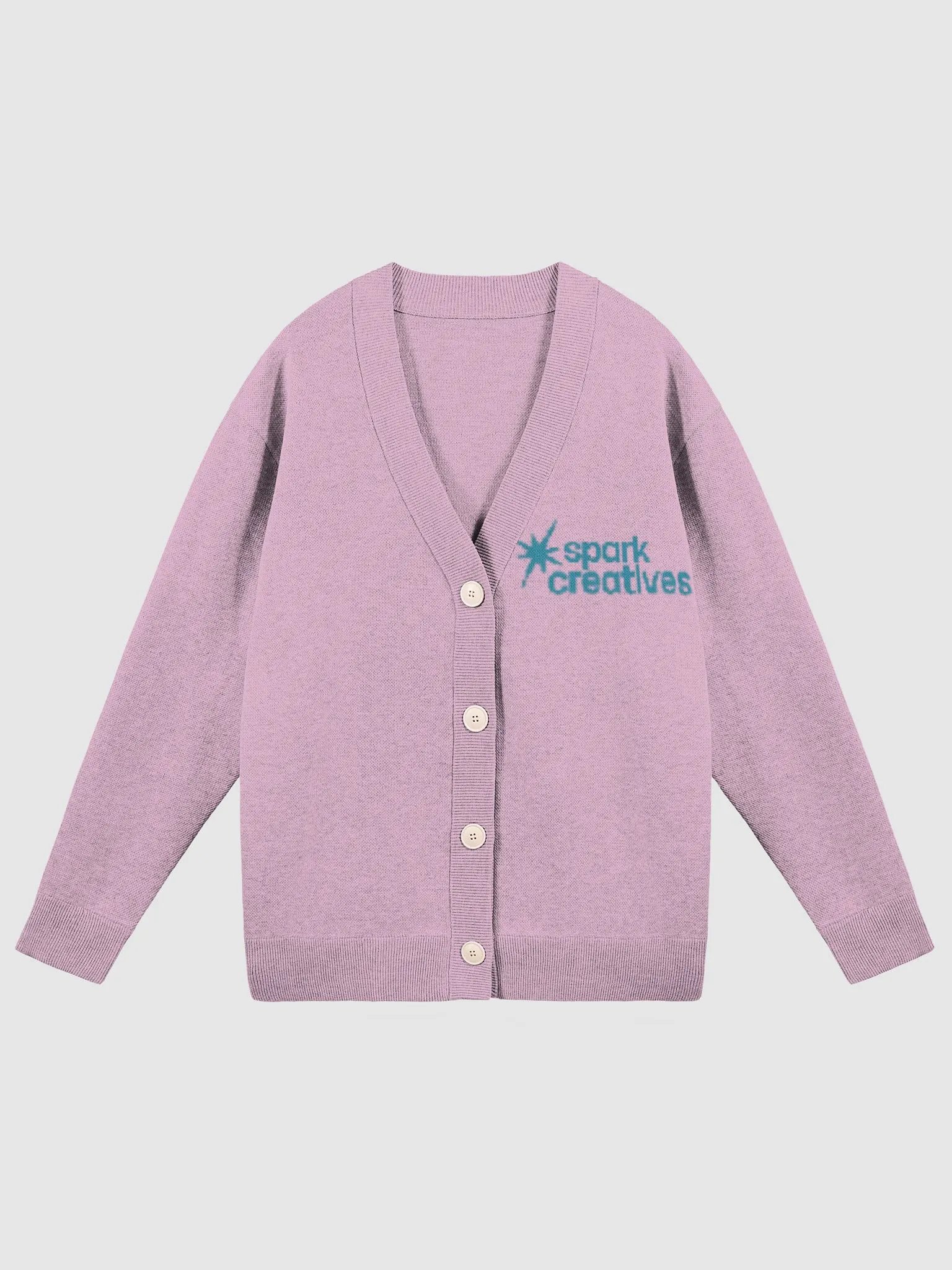 Lilac and Cyan Button Cardigan product image (1)