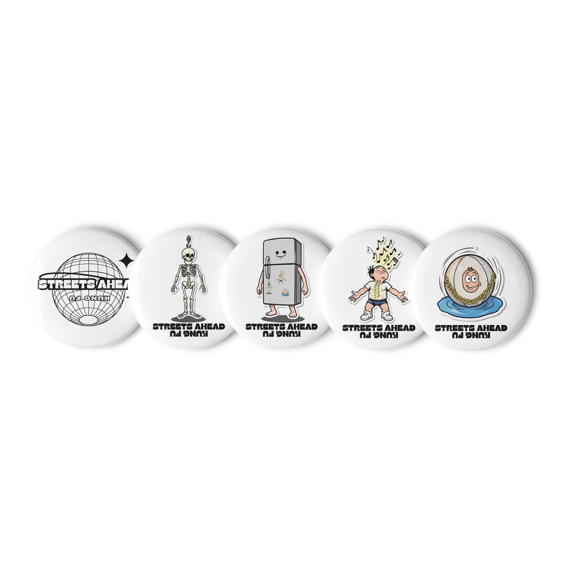 Streets Ahead Kung Fu - Wing Chun Warriors Pin Button Set product image (2)